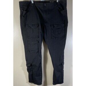 Smoke Rise Men's 48x32 Black Utility Twill Cargo Pants Military Outdoors Rescue